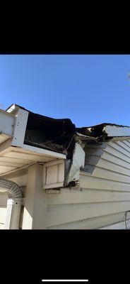 Roof sheathing deteriorated