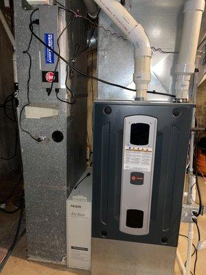 new furnace installation 96% variable speed