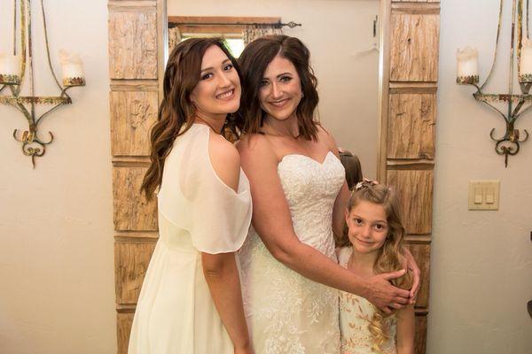 Makeup for the bride and oldest daughter of the bride