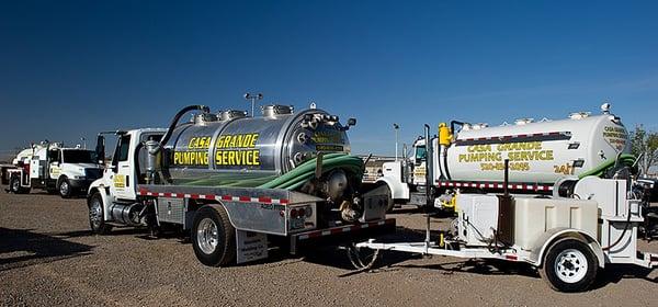 High pressure sewer jetter with Septic truck