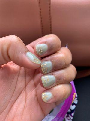 Nails from yesterday spot on from inspo picture!!