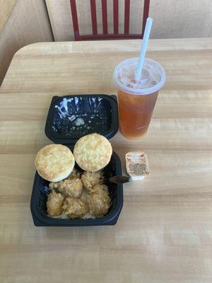 New 6 Classic Boneless Wings, 2 Buttermilk Biscuits, & New Mango Cane Sweeeet Iced Tea