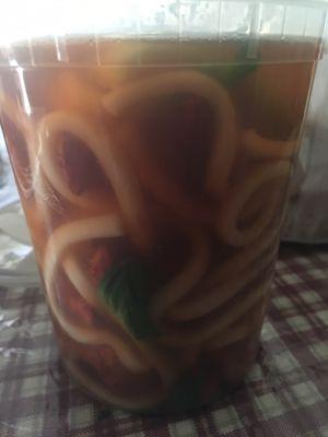 $5.00 Roast pork Cantonese style noodle soup (Udon noodles) Tastes as good as it looks.