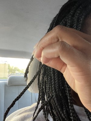 The unsatisfactory service of a braided bob in april 2021