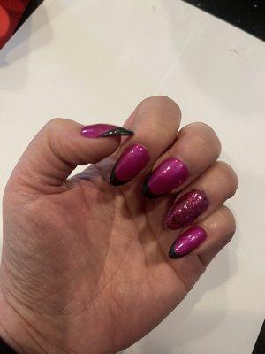 Gorgeous acrylics with a manicure to match my hair!