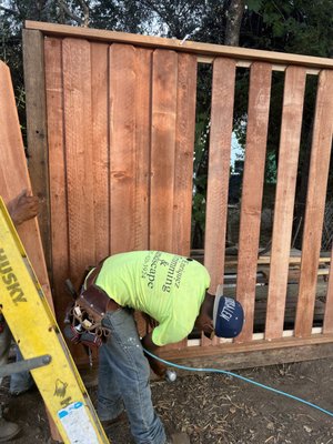 Wooden fence