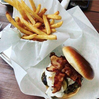 Gypsy burger with fries