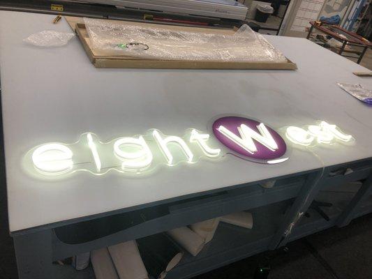 Eight West LED Neon by Fresh Coast Signs and Graphics