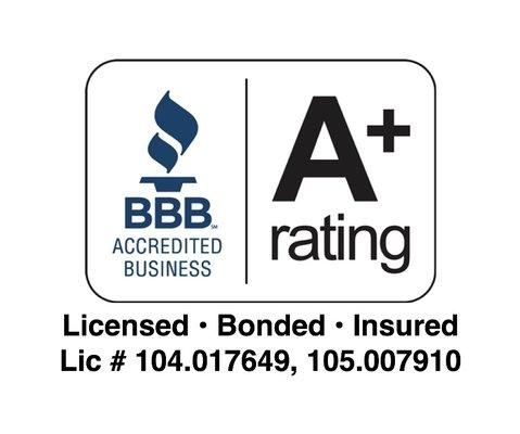 Liberty has achieved an A+ rating with the Better Business Bureau for over 5 years running