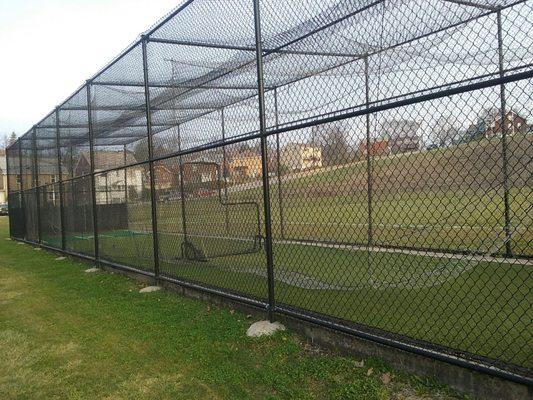 Batting cage. I love coming here. This is fun for even this girly girl!