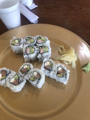 California and Philadelphia roll