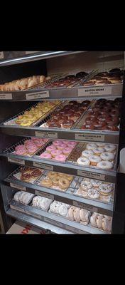 Donuts oh so good this is later on in the day they have a great selection to choose from all day