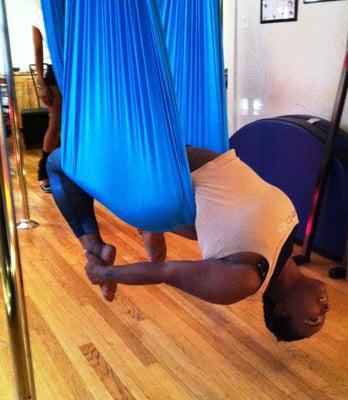 Aerial Fit increases back flexibility and core strength