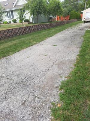 Driveway before