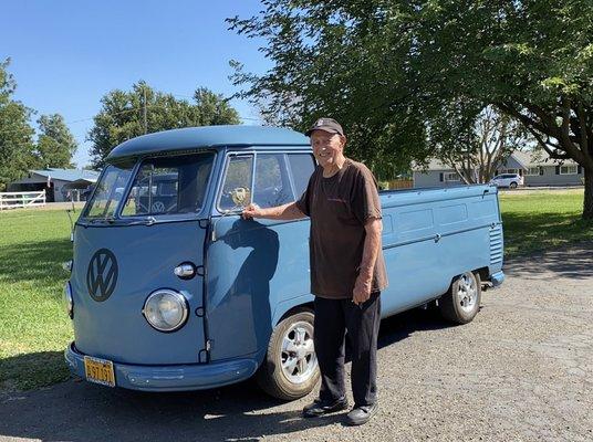 George shipped his original VW Truck from California to its new owner in Idaho