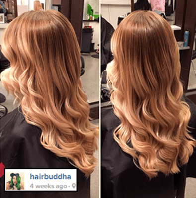 Blonde on blonde partial ombre'