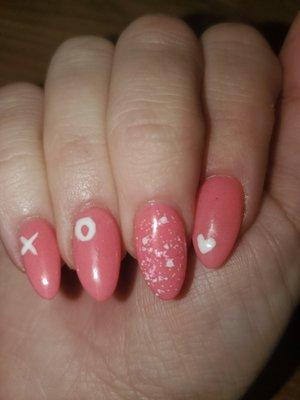 I love my Valentine's Day nails!