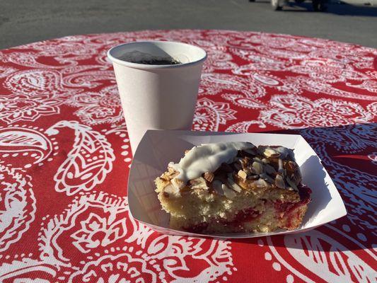 Cherry coffee cake