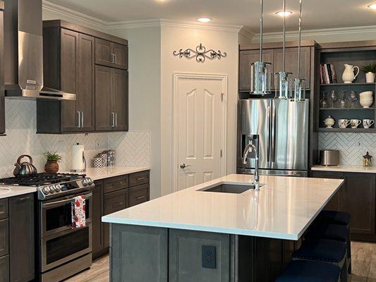 Quartz counter top.  So beautiful!