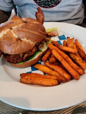 Pretzel Chicken Sandwich-Yum.