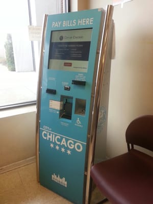 Chicago EZ pay station/kiosk inside their office.