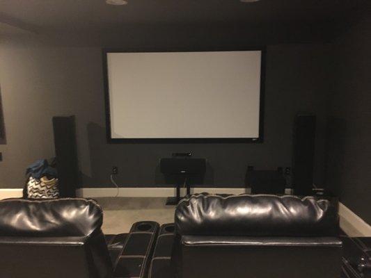 Entire movie theater with wiring and 7.1 surround sound