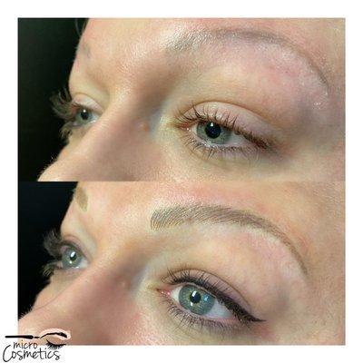 Microblading Eyebrows and Permanent Winged Eyeliner