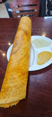 Dosa. Filled with potoes, onions and other tasty ingredients