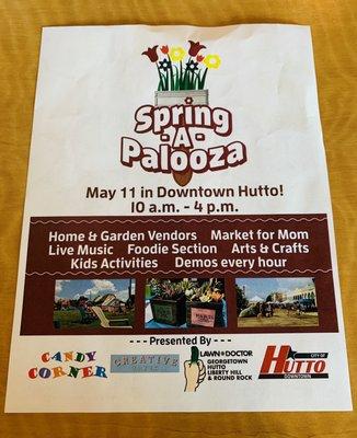 Spring-A-Palooza May 11, 2019