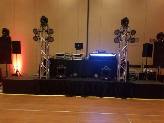 Dj and lighting set up at Fairmont Scottsdale Princess Hotel