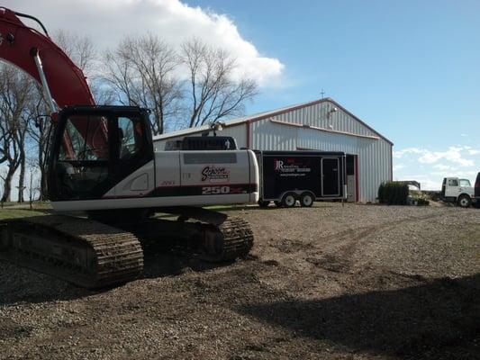 Breaking some ground with JR Roofing's good friends from Schoon Construction, Inc  from Cherokee, IA.