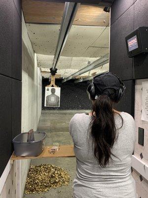 Wifey shooting .22 rental