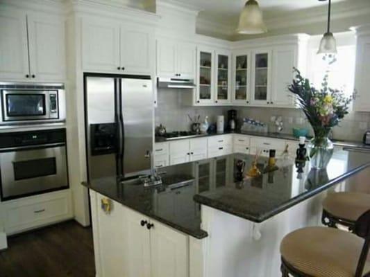 Custom cabinetry built on site