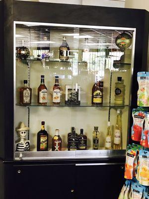 Top shelf liquors..