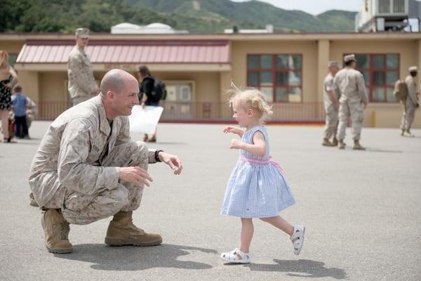 Military homecoming photography