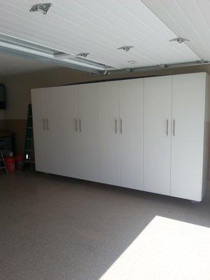 Storage cabinets in the garage!