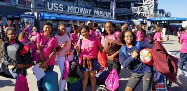 Field Trip to Girls in Aviation Day on the USS Midway in San Diego, CA