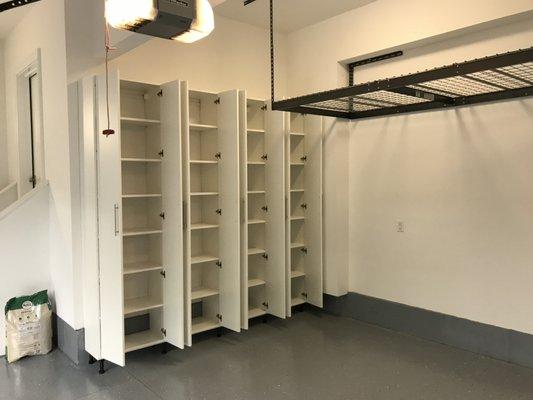 Garage cabinets with doors