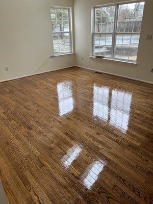 New wood floors installed by Thomas Floors!