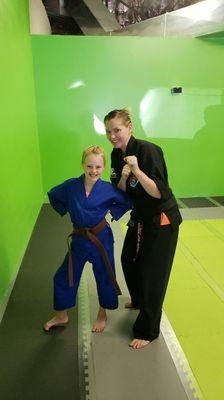 Student testing for brown belt!