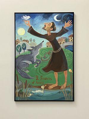 St. Francis of Assisi, painting at St. Christopher's Episcopal Church in Chatham