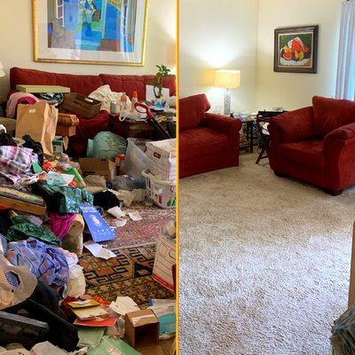 Hoarding cleaning - Before and after!