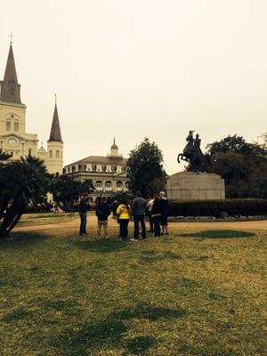 A little bit of history. Andrew Jackson and the St Louis cathedral.