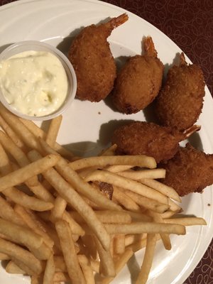 Stuffed shrimp, fries & tartar sauce