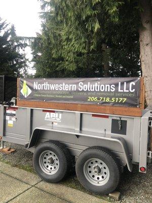 Our new dump trailer. Ready for work!