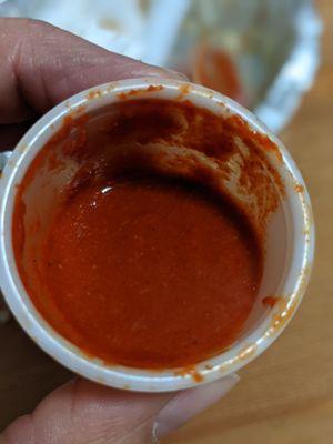 House made hot sauce (verrrrrry spicy)