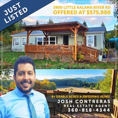 Just Listed Repeat Client 8+ Acres Sweeping Views