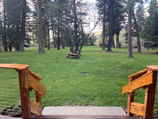 New front deck at Wallowa Lake Lodge