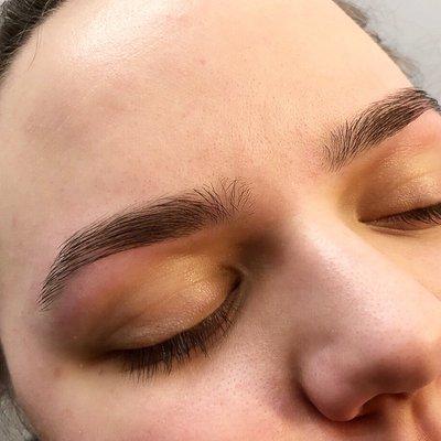 Eyebrow wax and eyebrow tint