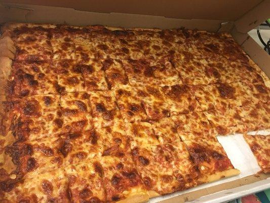 Cheese pizza sheet. Very good.